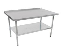 John Boos UFBLG4824 Economy Work Table, 48"W X 24"D, 18/430 Stainless Steel Top With 1-1/2" Backsplash & Stallion Safety Edge On Front