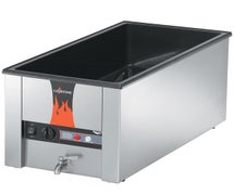 Vollrath 72051 Cayenne 4/3 Counter Warmer Stainless Exterior With Self-Insulating Thermostat Well With Drain