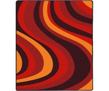 Joy Carpets 1563G-02 On the Curve Area Rug, 10'9" x 13'2", Rectangular, Red