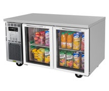 Turbo Air JUR-48-G Undercounter Refrigerator - 2 Glass Doors, 11 Cu. Ft., 47-1/4"W