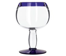 Libbey 92314 - Aruba Cocktail Glass, Cobalt Blue Rim, 21 oz., CS of 1/DZ