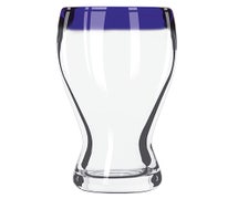 Libbey 92316 - Aruba Beer Glass, Cobalt Blue Rim, 16 oz., CS of 1/DZ