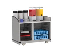 Lakeside 8708 Full Service Hydration Cart with Flat Top and Two Interior-Compartments
