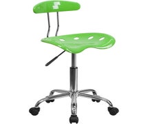 Flash Furniture Vibrant Apple Green and Chrome Swivel Task Office Chair with Tractor Seat