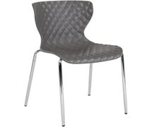 Flash Furniture LF-7-07C-GRY-GG Contemporary Design Gray Plastic Stack Chair