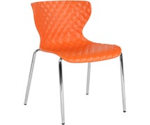Flash Furniture LF-7-07C-ORNG-GG Contemporary Design Orange Plastic Stack Chair