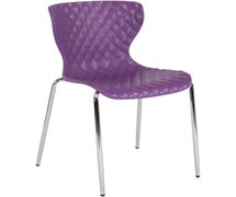 Flash Furniture LF-7-07C-PUR-GG Contemporary Design Purple Plastic Stack Chair