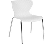 Flash Furniture LF-7-07C-WH-GG Contemporary Design White Plastic Stack Chair