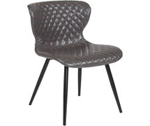 Flash Furniture LF-9-07A-GRY-GG Bristol Contemporary Upholstered Chair in Gray Vinyl