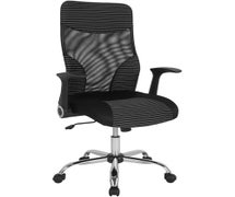 Flash Furniture LF-W-83A-GG High Back Office Chair with Contemporary Mesh Design in Black and White