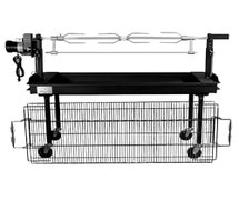 Big John Grills M250B 2' x 5' Grill & Rotisserie Combination, Black