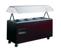 Vollrath 38935 - Affordable Portable Hot Food Buffet Table - 3 Wells, 46"W with Enclosed Base, Wood Finish