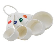 Winco MCPP-4 Measuring Cup Set, 4pcs, White Plastic