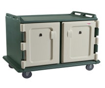 Meal Delivery Cart - Low Profile, Holds 15"Wx20"D Trays, Granite Green