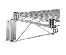 Eagle Group WB14-C Stationary Wall Mount Bracket, End Unit for 14"D Wire Shelving, Chrome Finish