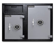 Mesa Safe MFL2731EE 6.7 Cu. Ft. Depository Safe, All Steel with Two Electronic Locks, Two-Tone Black & Grey