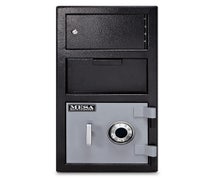 Mesa Safe MFL2014C-OLK 1.5 Cu. Ft. Depository Safe with Outer Locker, All Steel with Combination Lock, Two-Tone Black/Grey