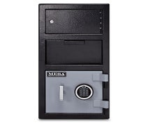 Mesa Safe MFL2014E-OLK 1.5 Cu. Ft. Depository Safe with Outer Locker, All Steel with Electronic Lock, Two-Tone Black & Grey