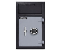 Mesa Safe MFL2714E-ILK 1.3 Cu. Ft. Depository Safe with Interior Locker, All Steel with Electronic Lock, Two tone Black & Grey
