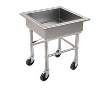 Eagle Group MSS2020 Mobile Soak Sink, 23"W x 23" L x 33"H, 14/304 stainless steel construction