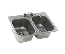 Eagle Group SR16-19-13.5-2 Drop-In Sink, two compartment, 16"Wide x 20" front-to-back x 13-1/2" deep bowls