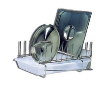 Matfer 015210 Lid Rack, 15-3/8"L X 12"W, For 10 Lids From 9-1/2" To 19-3/4" Dia., Stainless Steel