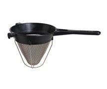 Matfer 017360MC Exoglass Bouillon Strainer, 8" Dia., One-Piece Composite Material Body and Ergonomic Handle With Pan Hooks, Wire Reinforcement, 12/CS