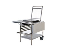 Matfer 263500 Confectionery Guitar Trolley, 21-1/4" X 26-3/4" Working Plate, 4 Racks 2 Folding Side Tables, A Slide Out Drawer
