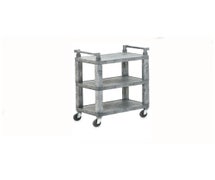 Vollrath 97112 Three-Shelf Plastic Utility Cart, Gray, 30-1/2"Lx18-1/2"Wx39"H