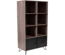 Flash Furniture Woodridge Collection Rustic Wood Grain Finish Storage Shelf