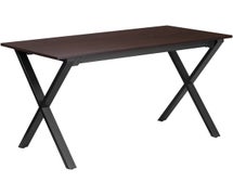 Flash Furniture NAN-JN-2611-GG 47.25''W x 23.75''D Walnut Computer Desk with Black Frame