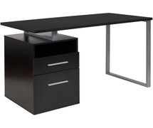 Flash Furniture Dark Ash Wood Grain Finish Computer Desk with Two Drawers