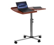 Flash Furniture NAN-JN-2762-GG Adjustable Mobile Laptop Table with Cherry Top