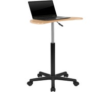 Flash Furniture NAN-JN-2792-MP-GG Maple Sit to Stand Mobile Laptop Computer Desk