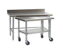 Tarrison TANT4BS306048 - Work Table with Nested Lower Table, open base, (1) 60"W x 30"D x 35"H upper table with stainless steel top
