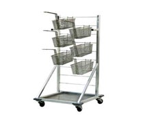 New Age Industrial 1215 Mobile Fry Basket Rack, 27-Basket Capacity
