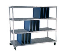 New Age Industrial 95413 Adjustable Mobile Tray Drying Rack, 2 Levels