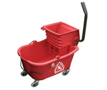 O-Cedar Commercial 6974 MaxiRough 32 Quart Mop Bucket and Wringer, Red