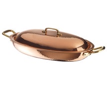 Paderno World Cuisine 15339-36 Oval Roasting Pan, Copper/Tin