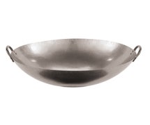 Paderno World Cuisine 49605-71 Dual Handled Chinese Wok, Steel, L 28" x W 28" x H 8 5/8"