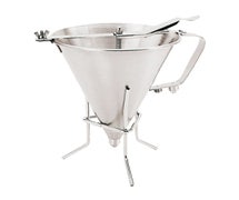 Paderno World Cuisine A4780019 Automatic Confectionery Funnel, DIA 7 1/2 x H 7" (Open 1/8", 3/16" & 5/16"), 2QT