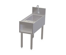 Perlick TSCE12PS-RC Tobin Ellis Underbar Prep Sink, W/Glass Rinser, Recessed Cubby