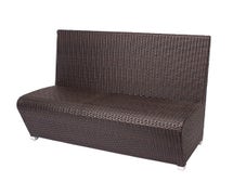 Central Exclusive PH7100JV Cancun Booth Bench, Java Wicker, No Cushion