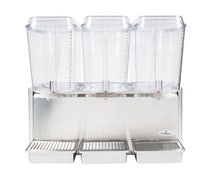 Crathco D35-3 Classic Bubbler Pre-Mix Cold Beverage Dispenser, (3) 5-Gallon Bowls, Stainless Steel Side Panels