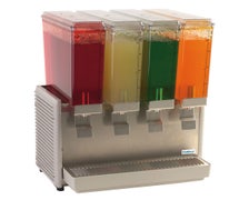 Crathco E49-4 Mini Quad Classic Bubbler Pre-Mix Cold Beverage Dispenser, (4) 2.4-Gallon Bowls, Plastic Side Panels