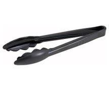 Winco CVST-9K - 9" Plastic Utility Tongs, Black