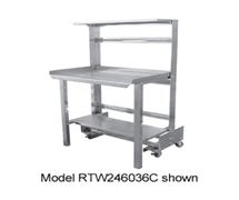 Prairie View RTW246036C - Mobile Prep Station, 36"Wx24"Dx60"H, Retractable