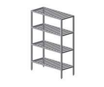 Prairie View SWT247272-4 - Institutional Shelving Unit, 72"Wx24"Dx72"H, 4 Tier, T-Bar