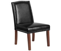 Flash Furniture HERCULES Hampton Hill Black Faux Leather Parsons Chair
