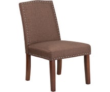 Flash Furniture HERCULES Hampton Hill Brown Fabric Parsons Chair